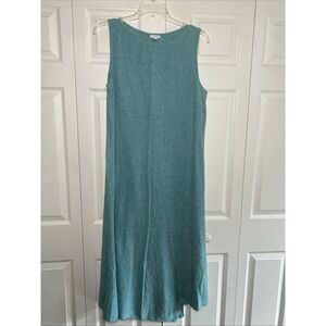 Pure Jill Womens Large Tall Blue Maxi Dress Pockets